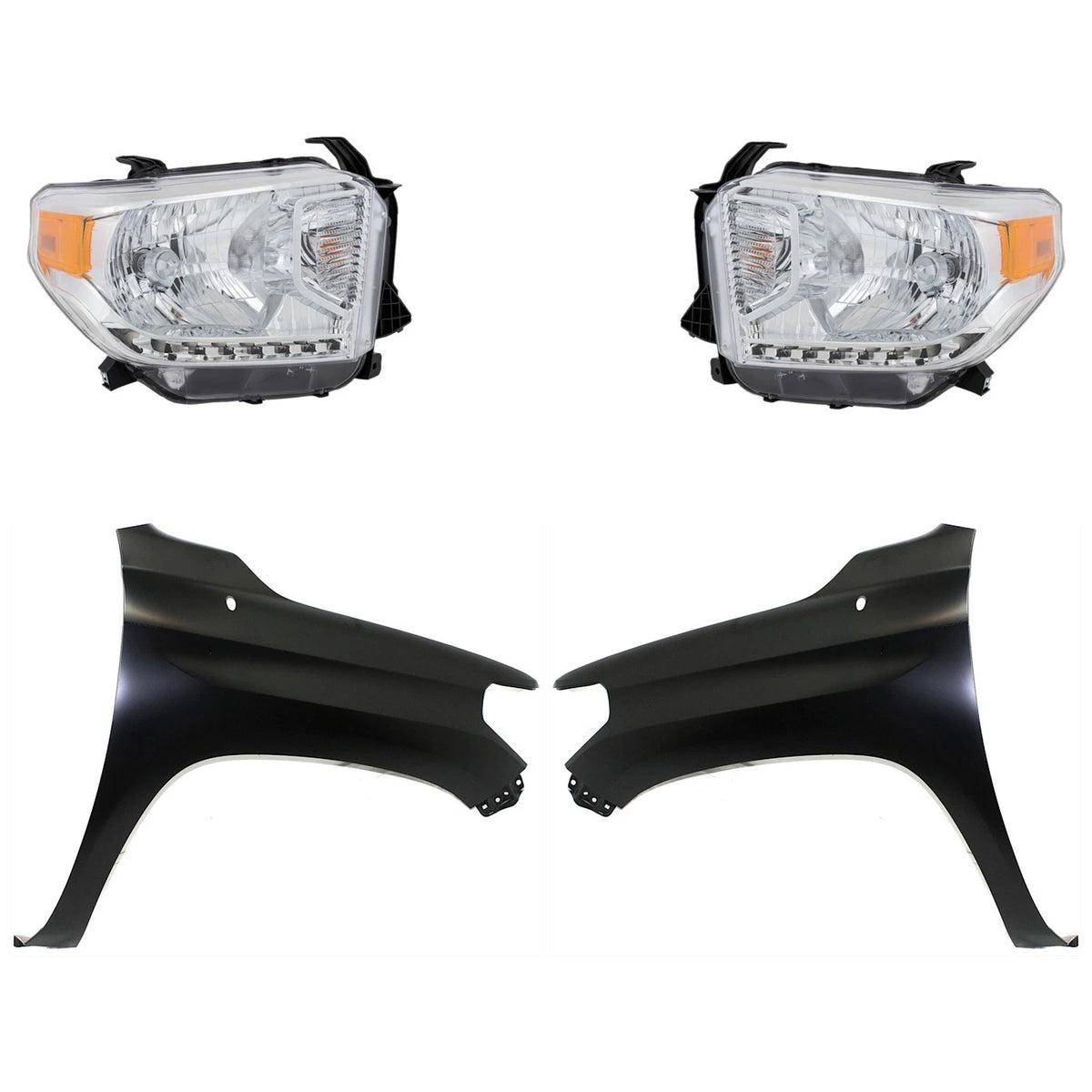 Headlight Kit for Toyota Tundra (2014–2017) Left & Right Assembly Halogen