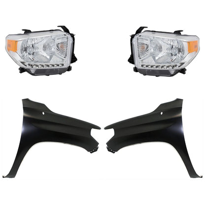 Headlight Kit for Toyota Tundra (2014–2017) Left & Right Assembly Halogen