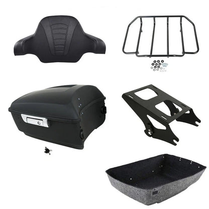 Matte Black Backrest Mounting Rack for Harley Touring (2014-2026)