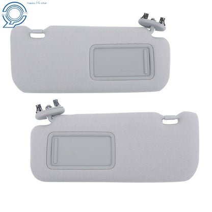 Set of 2 Sun Visors for Toyota Corolla (2009–2013) Gray W/Mirror
