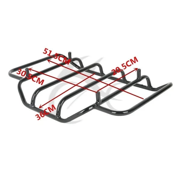 Trunk Backrest Pad with LED Tail Light Mount Rack for Harley Touring 2014-2025