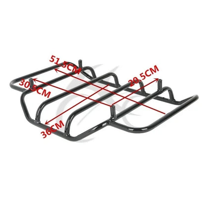 Trunk Backrest Pad with LED Tail Light Mount Rack for Harley Touring 2014-2025