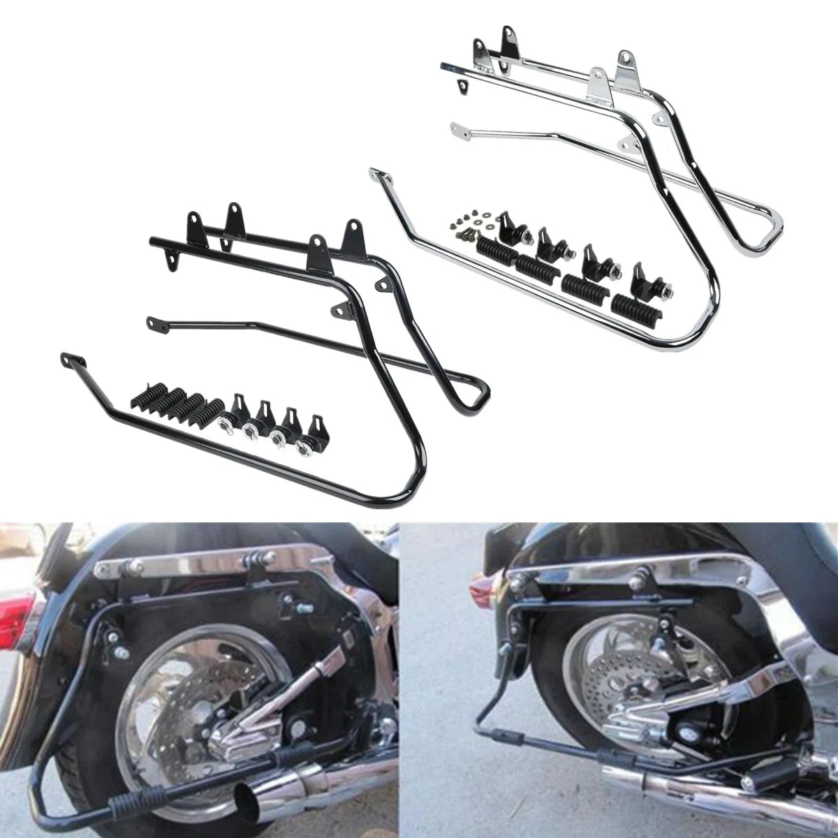 Saddlebags Mounting Brackets for Harley Softail Fatboy 1984-2017