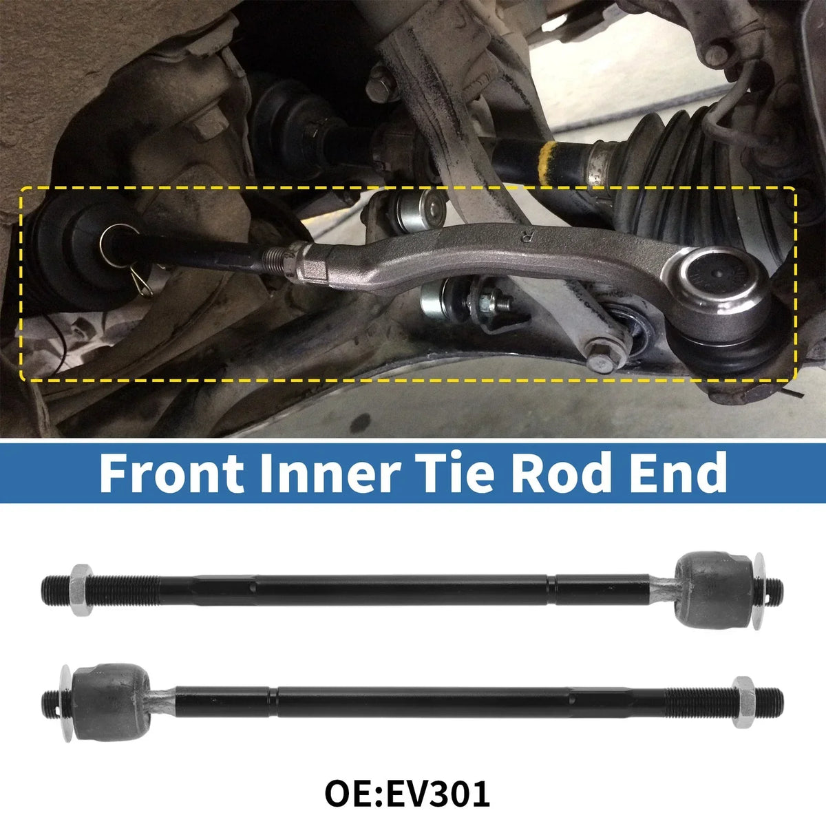 Inner Tie Rod End Links (2) for Toyota Camry 1992-2001