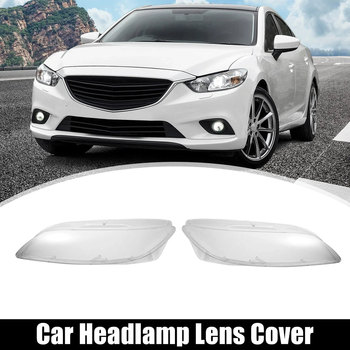 1 Pair Headlight Lens Cover for Mazda 6 (2003–2008)