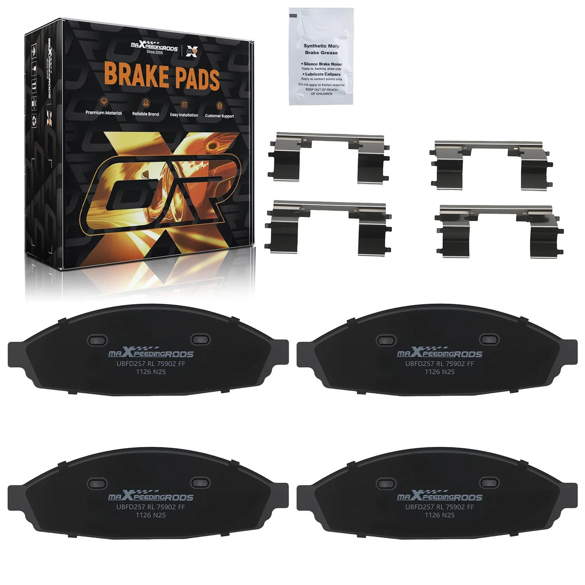 Front Ceramic Brake Pads for Mercury Marauder/Grand Marquis (2003–2011)