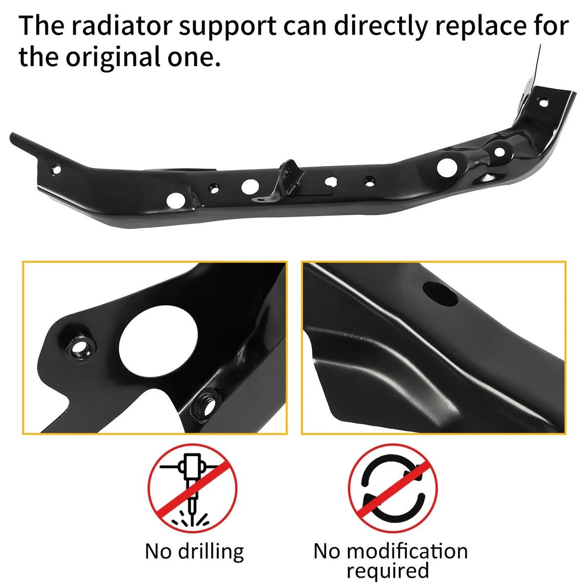 Passenger Side Steel Radiator Support Bracket for Nissan Altima 2013-2018