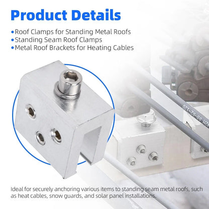 24PCS Roof Clamps for Solar Panel Bracket - Standing Seam