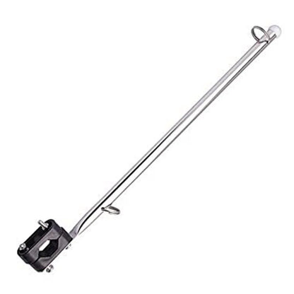 Customizable Adjustable Flag Pole Holder - Stainless Steel for Boats