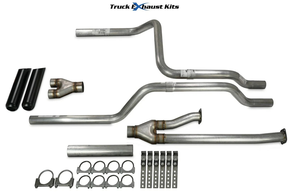 Black Tip 2.5" Dual Exhaust Y Pipe Kit for Toyota Tundra (2009-2013)