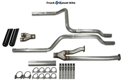 Black Tip 2.5" Dual Exhaust Y Pipe Kit for Toyota Tundra (2009-2013)