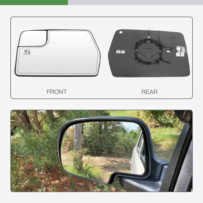 Driver Side View Door Mirror Glass w/Base for Ford F150 (2011–2014)