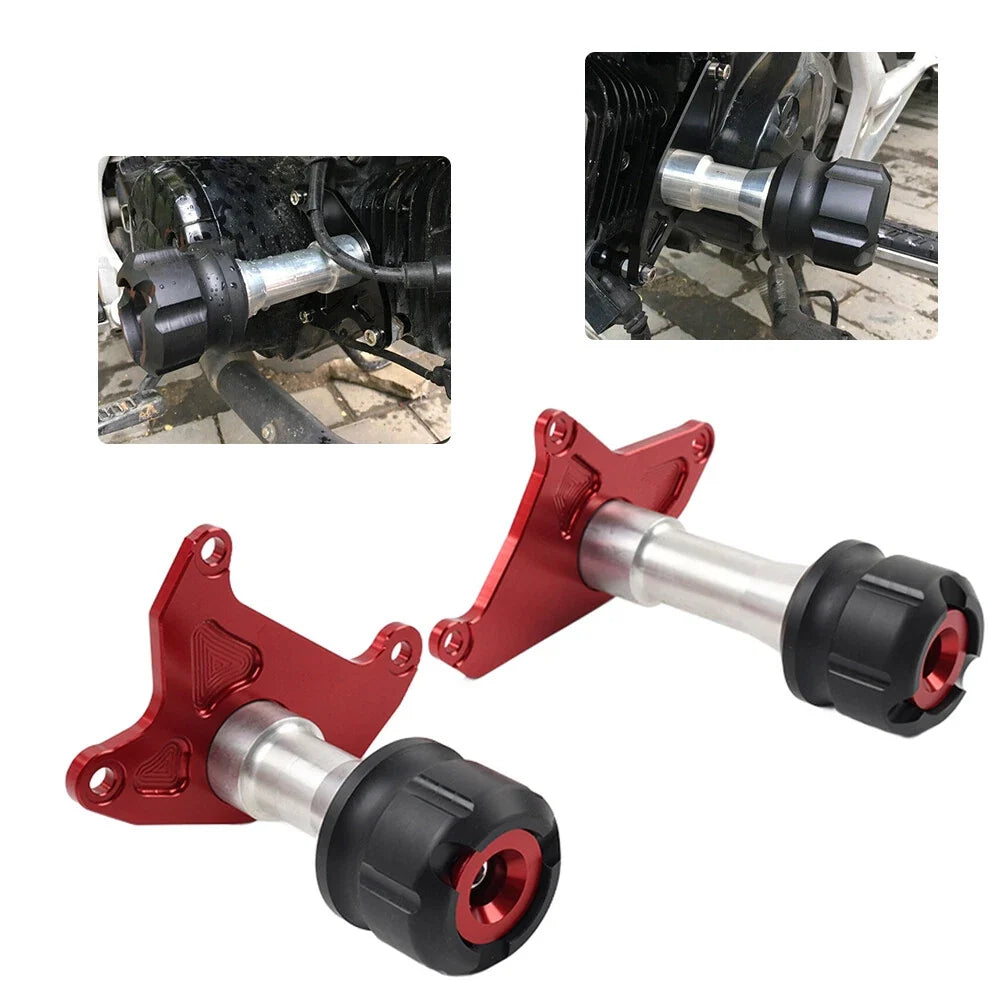 2X Red Protector Frame Sliders for Honda Grom MSX125 (2013-2020)