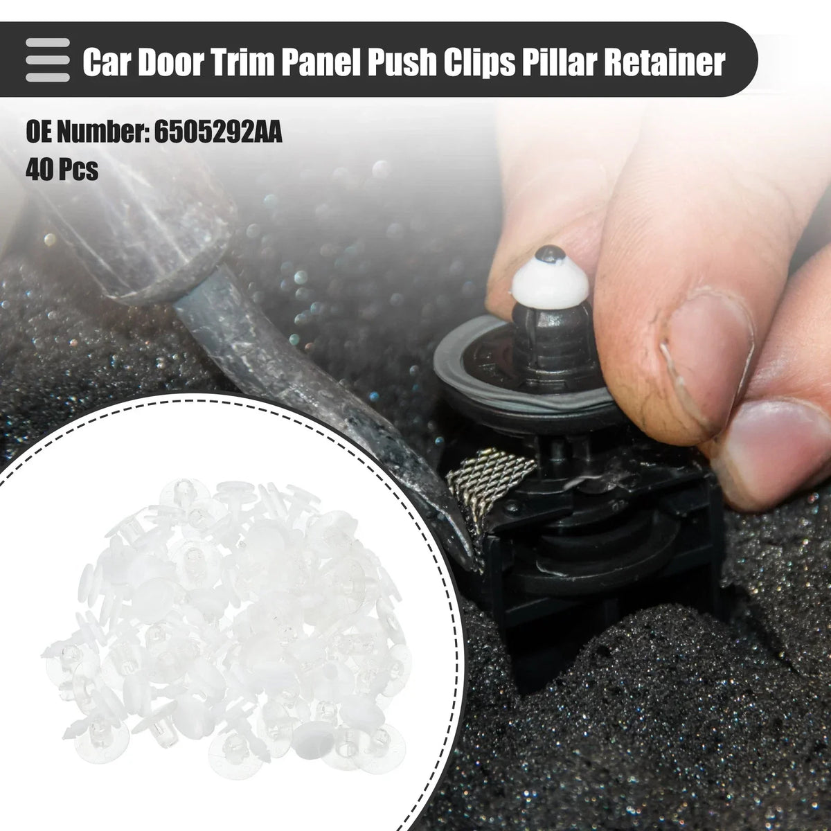 Car Door Trim Panel Push Clips - Set of 40 for Dodge