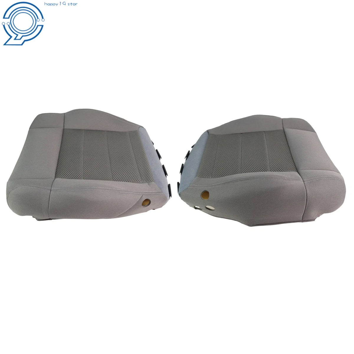 Pair of Front Seat Covers for Jeep Wrangler (2007–2012) Gray Knit