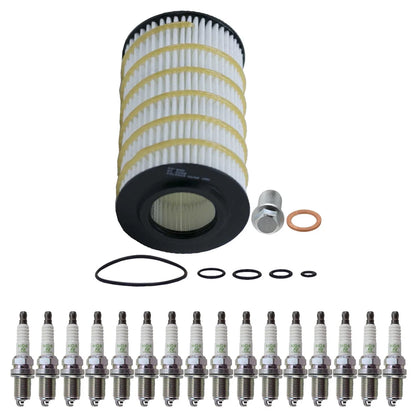 Wix Engine Oil Filter & NGK 16 V-Power Spark Plugs for W202 C43 AMG (1998–2000)