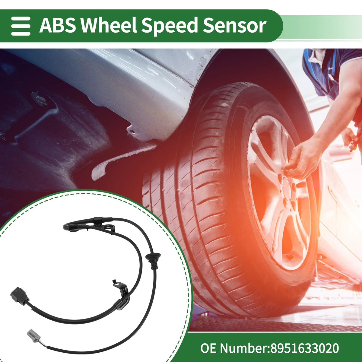 ABS Wheel Speed Sensor No. 8951633020 for Toyota Camry (Rear Left)