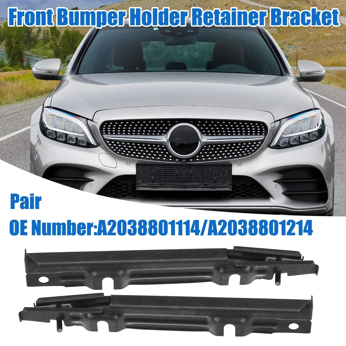 Bumper Cover Support Bracket Front Left Right for Mercedes-Benz
