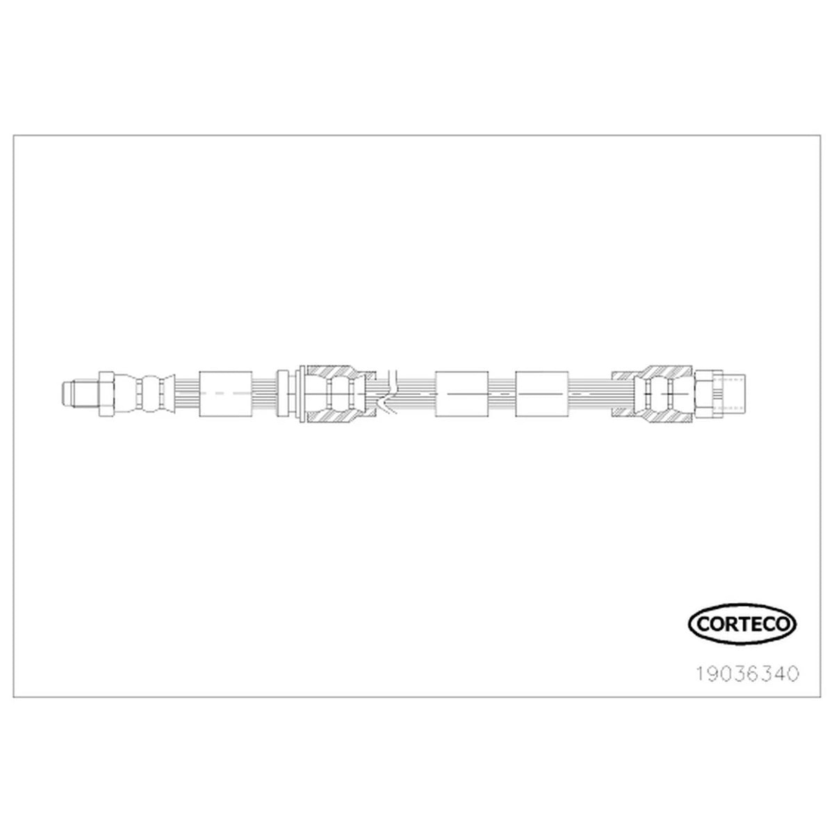 Corteco 19036340 Brake Line for BMW E71 X6, E70 X5 (2008–2019)