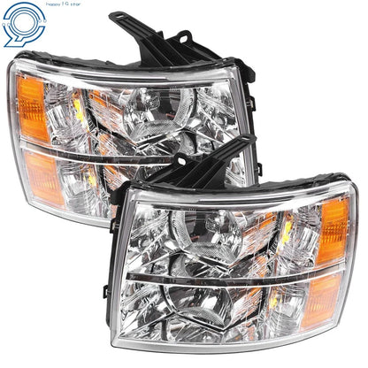 Headlight Set for 2007-2014 Chevy Silverado 1500 2500 HD - Driver & Passenger