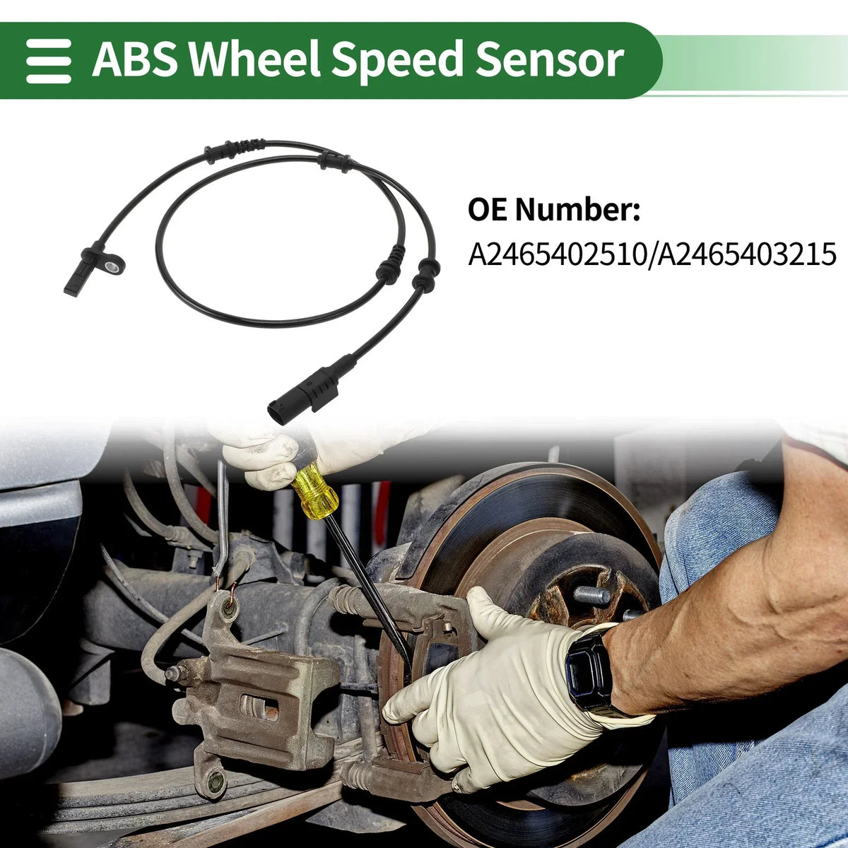 ABS Wheel Speed Sensor - Compatible with Mercedes-Benz W176 2012-2019