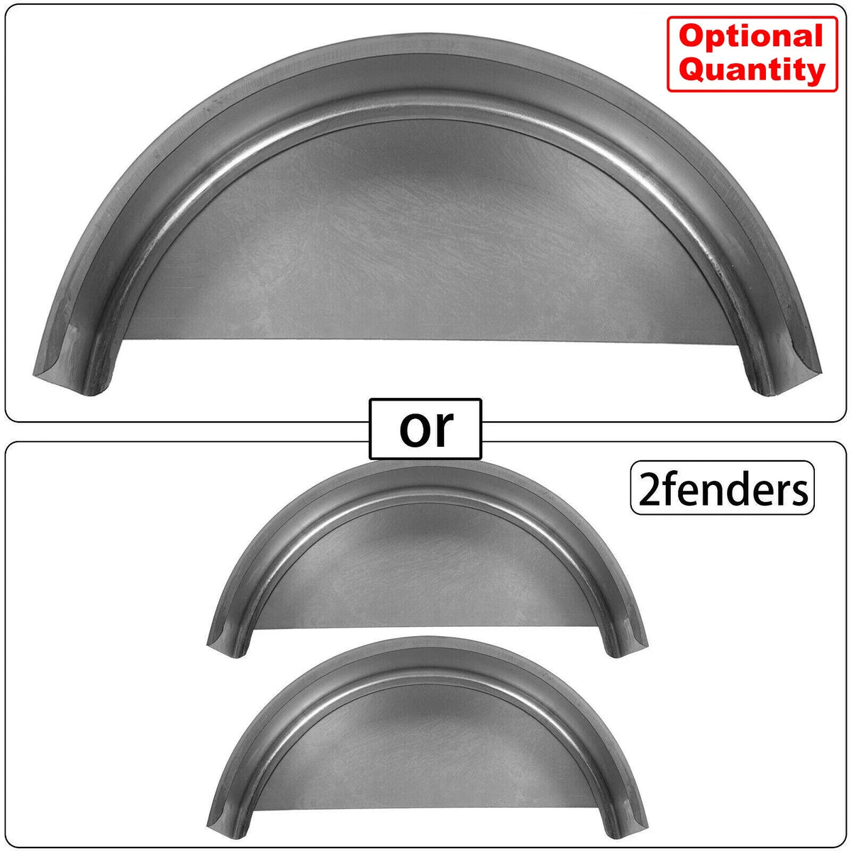 Cold Rolled Steel Axle Trailer Fender & Backs for 14"-16" Wheels (Fits 14-16)
