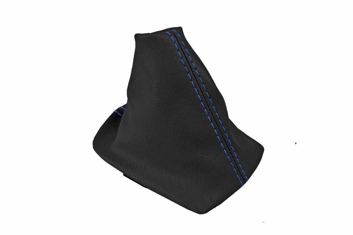 Leather Manual Shift Boot Cover for Volvo C30 C70 S40 (2004–2013) Blue Stitch