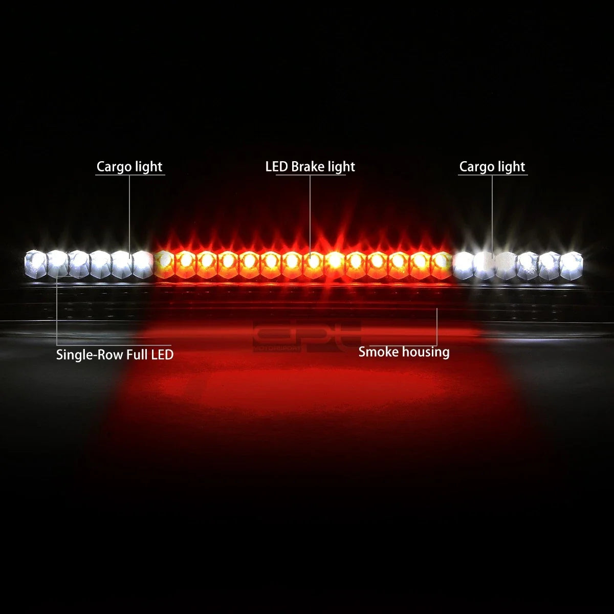 Smoked Full LED Third Tail Brake Light for Titan (2004–2014)