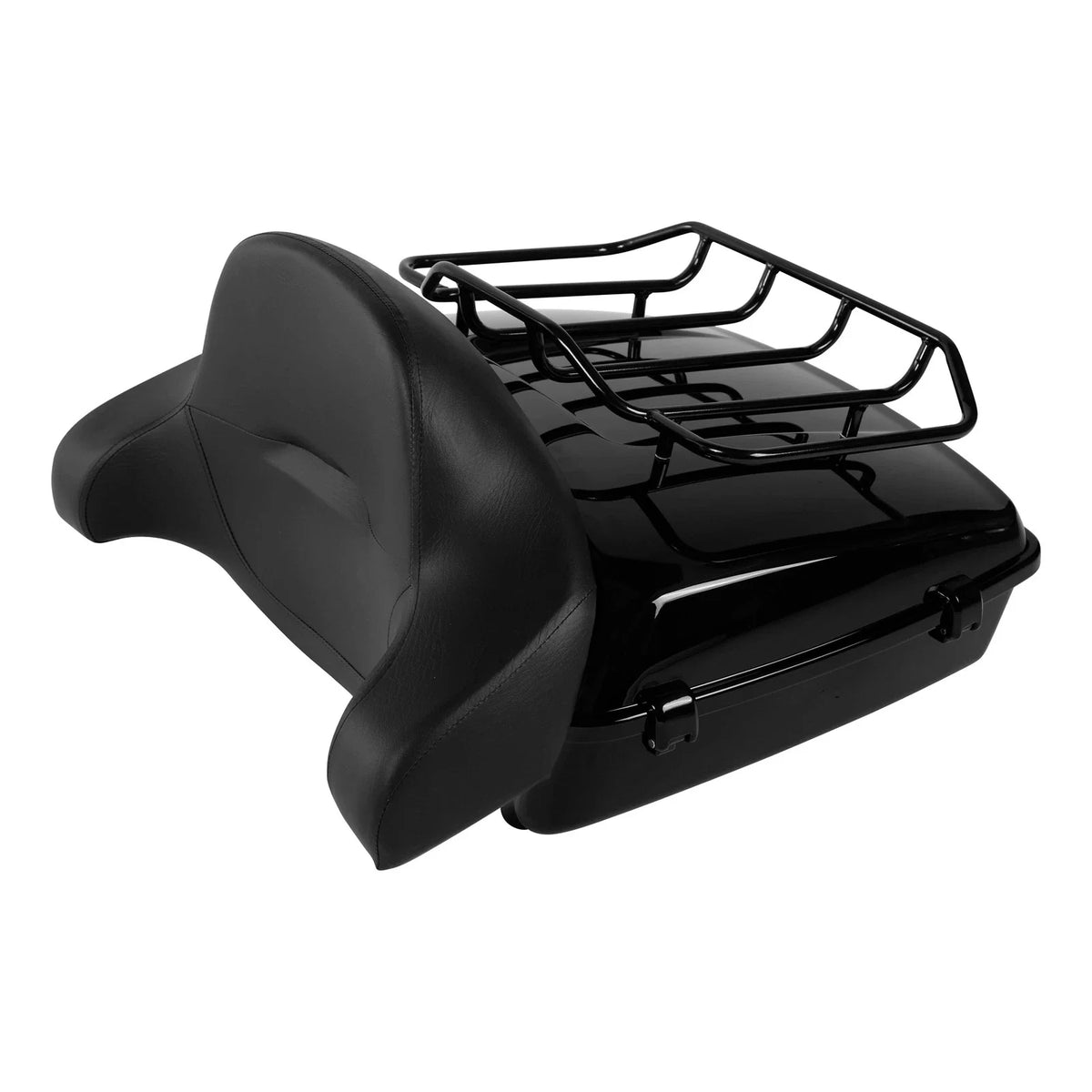 Black Chopped Trunk Backrest Pad for Harley Touring (2014–2026)