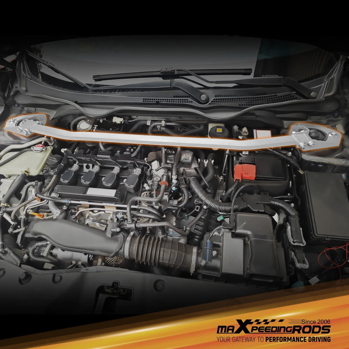 Front Upper Engine Strut Bar for Honda Civic (2016–2020)