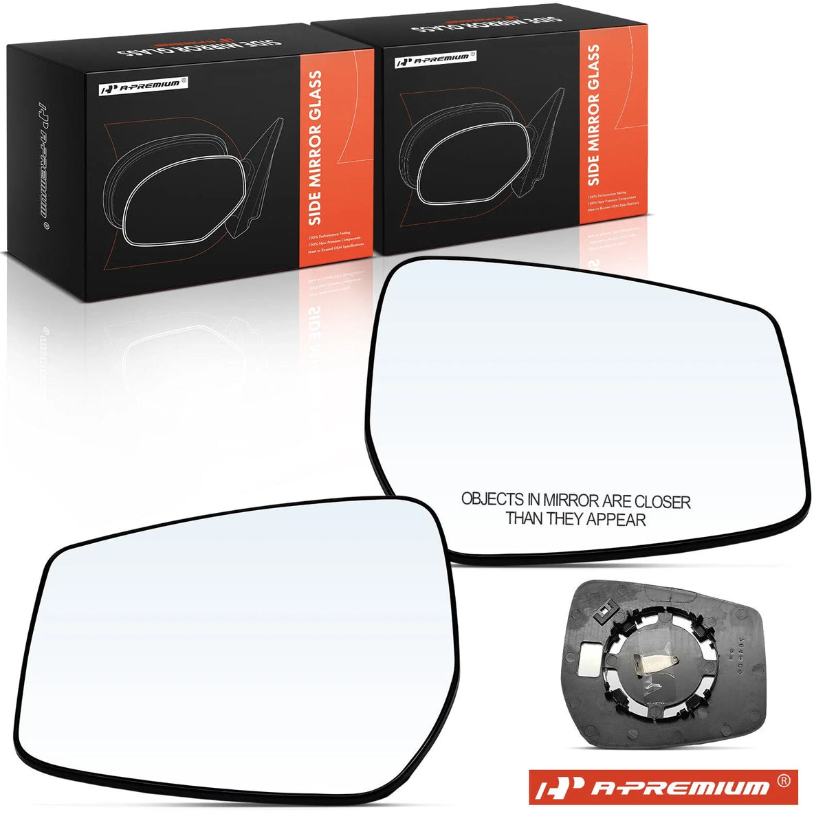Pair Manual Mirror Glass for Nissan Versa (2015–2019)