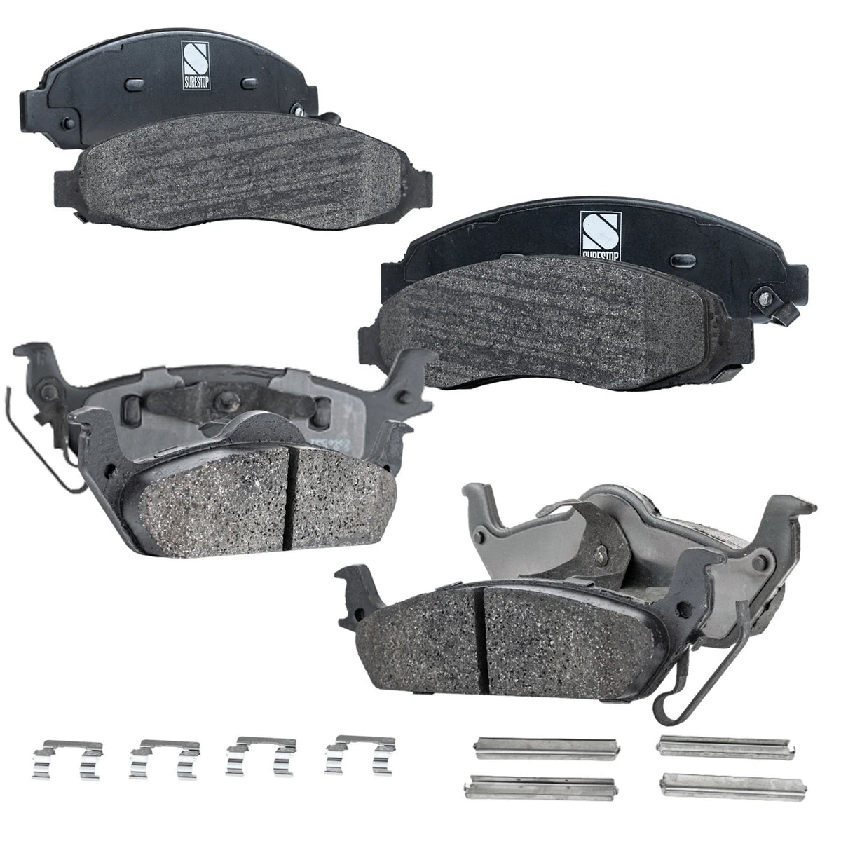 Set of 4 Front & Rear Brake Pads for Dodge Dakota (2003–2004)