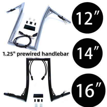 25mm Handlebar Clamp for 12" 14" 16" Rise Harley Road King FLHR (2008-2013)