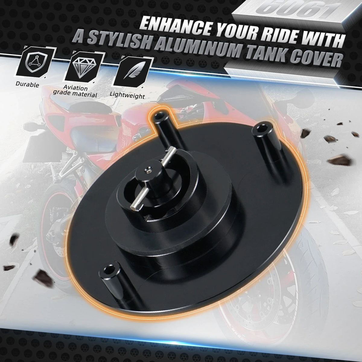CNC Fuel Gas Tank Cap Cover for Honda RC51, CBR500F/X, CBR600 F4i/F4/F3/F2