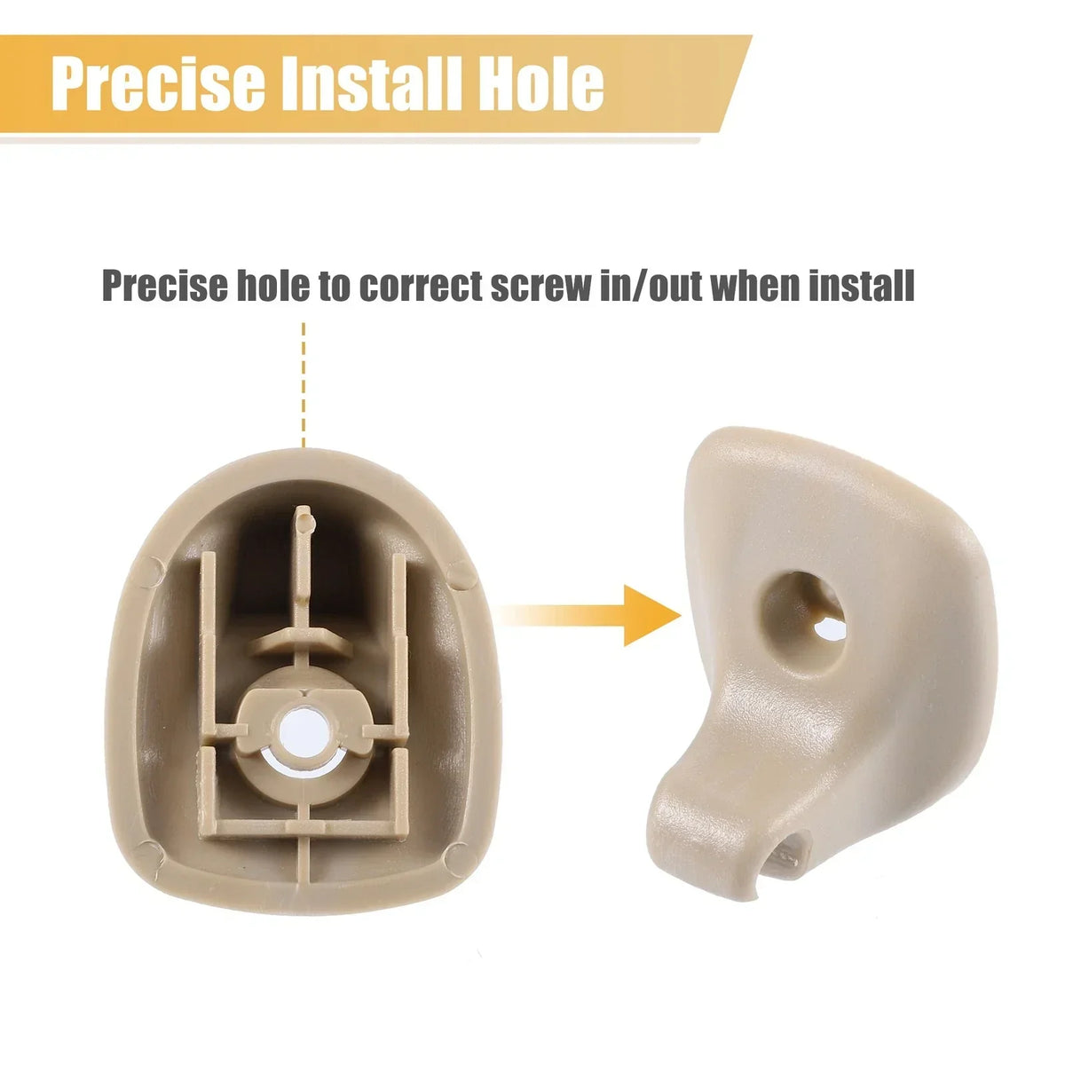 Sun Visor Support Clips in Beige - 2 Retainers for Dodge Chrysler