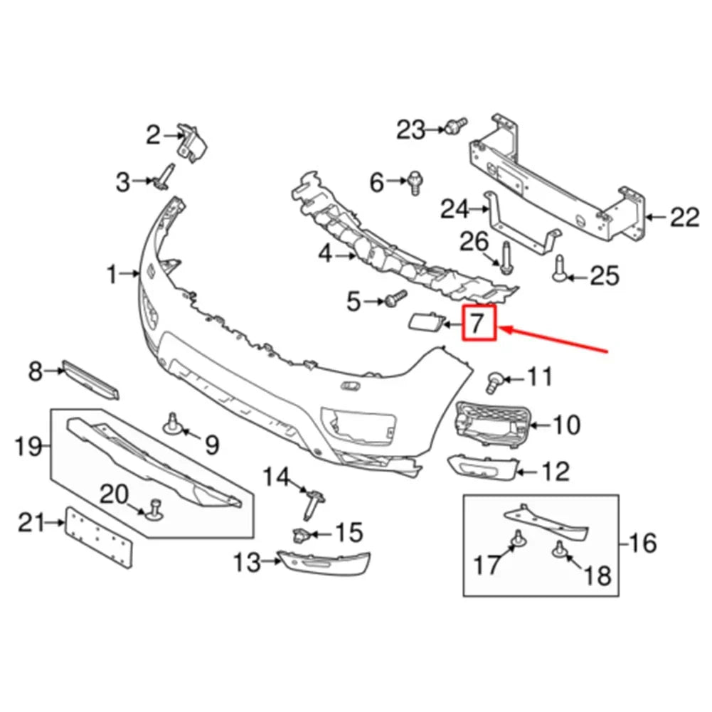 Headlamp Washer Cap Set for Range Rover Sport (2014-2017)