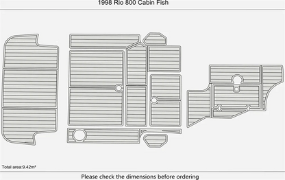 EVA Pad Teak Flooring Mat for Rio 800 (1998)