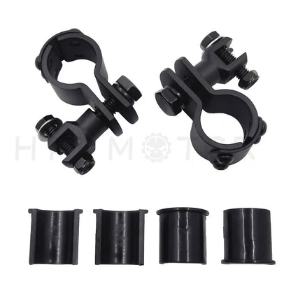 Pair Black Foot Peg Mounts for Harley (1 1/4" Engine Guard)