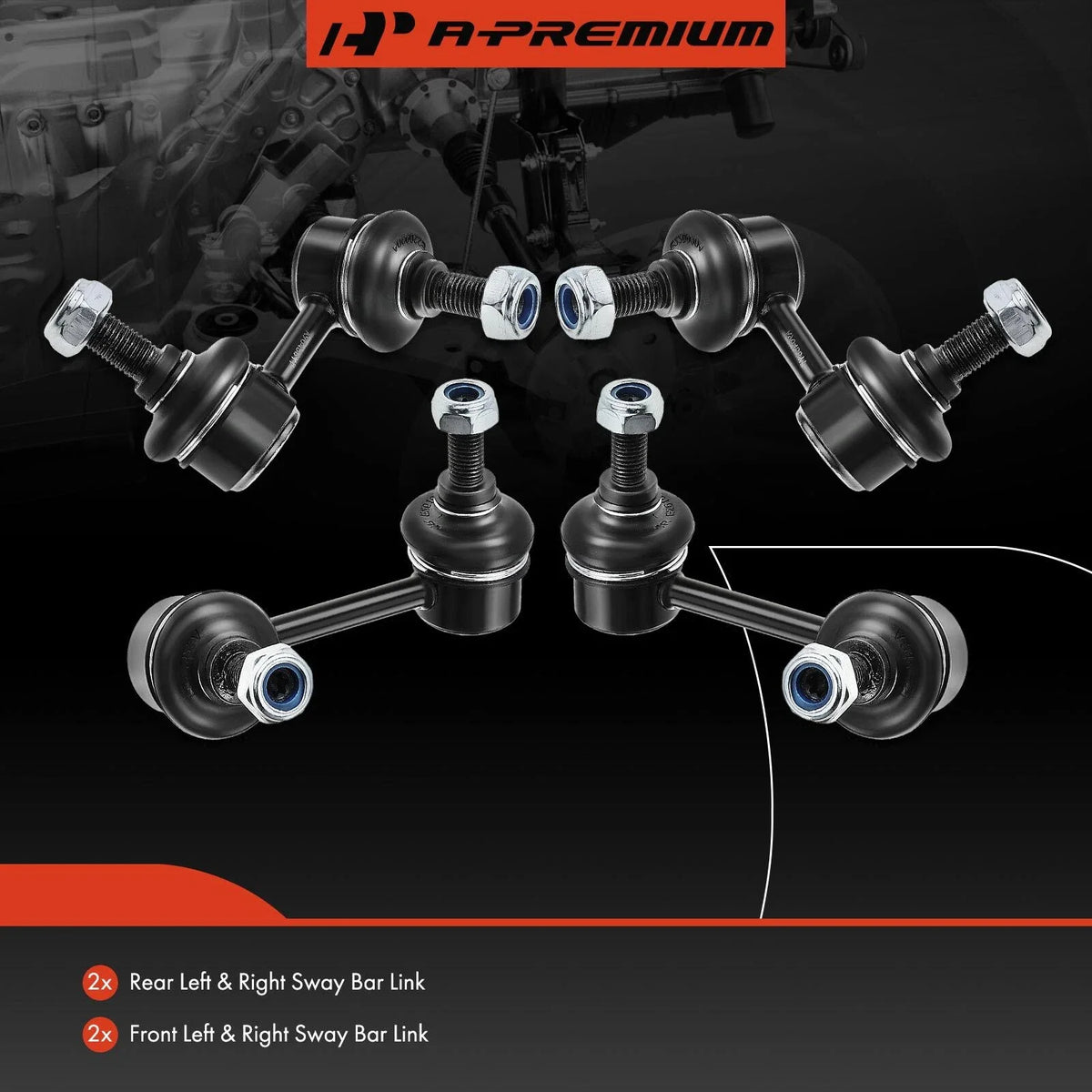 4-Piece Sway Bar Links for Honda Element 2003 to 2011