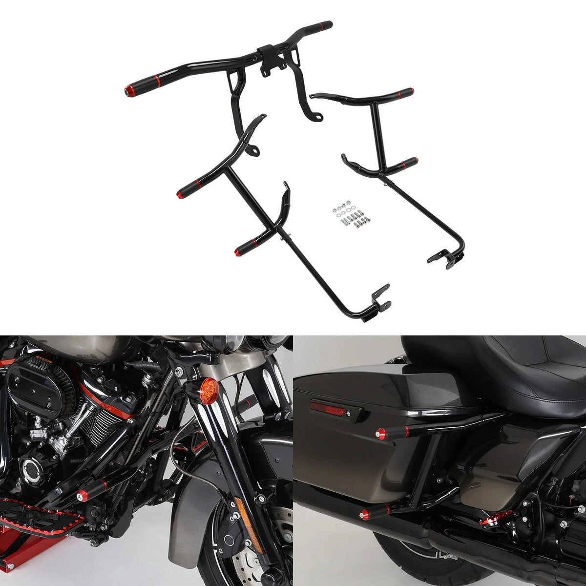 Saddlebag Crash Bar Guard Bracket for Harley Electra Glide 2014-2023