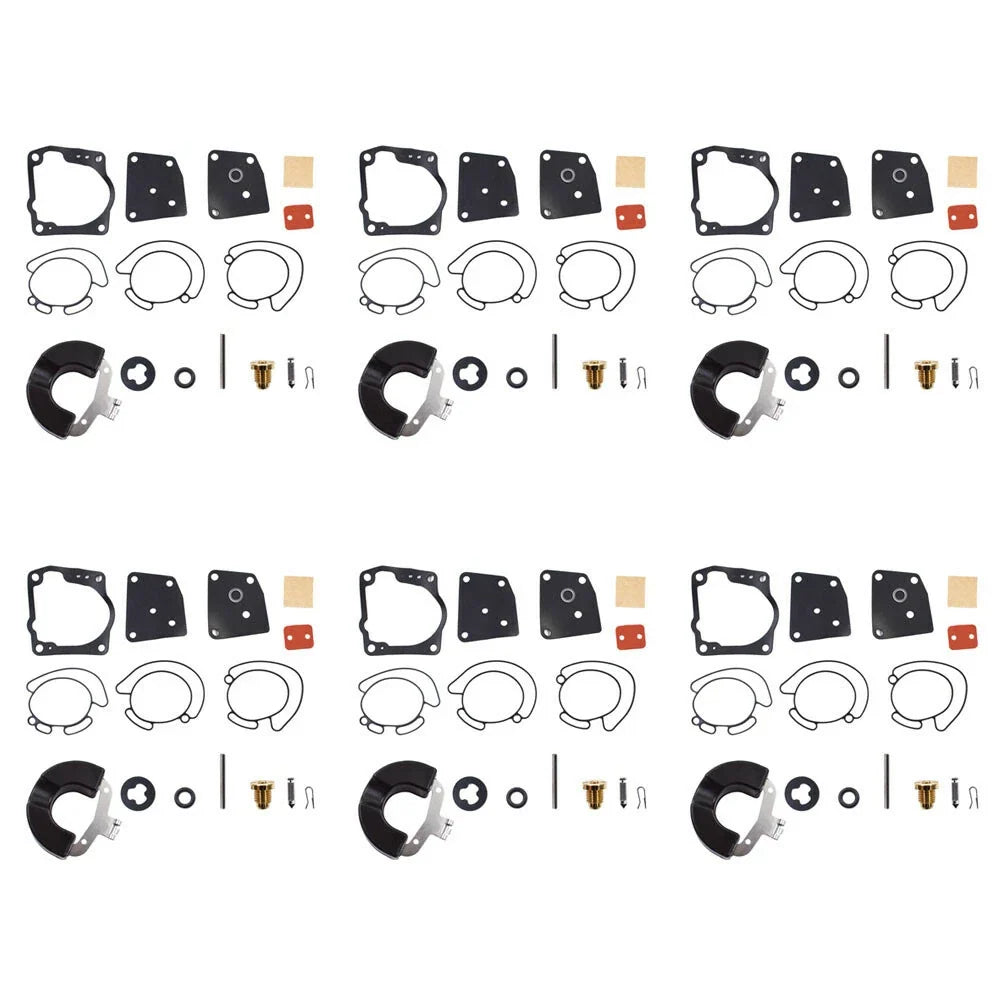 6x Carburetor Kits for Johnson Evinrude V4 (Various Years)