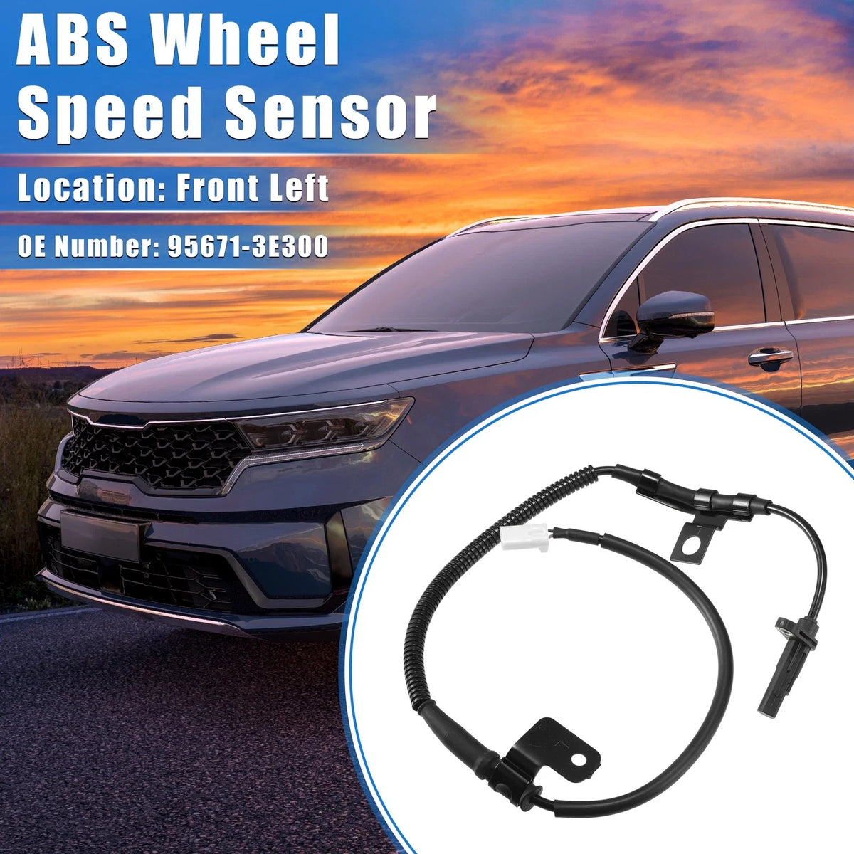 ABS Wheel Speed Sensor for Kia Sorento (2007–2009) Front Left No. 95671-3E300