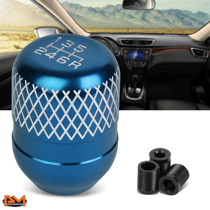 6-Speed Shift Knob in Netted Style for Universal Fit (42mm, Baby Blue)
