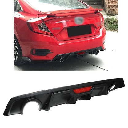 LED 3rd Brake Light Rear Lower Bumper Diffuser for Honda Civic 2016-2021