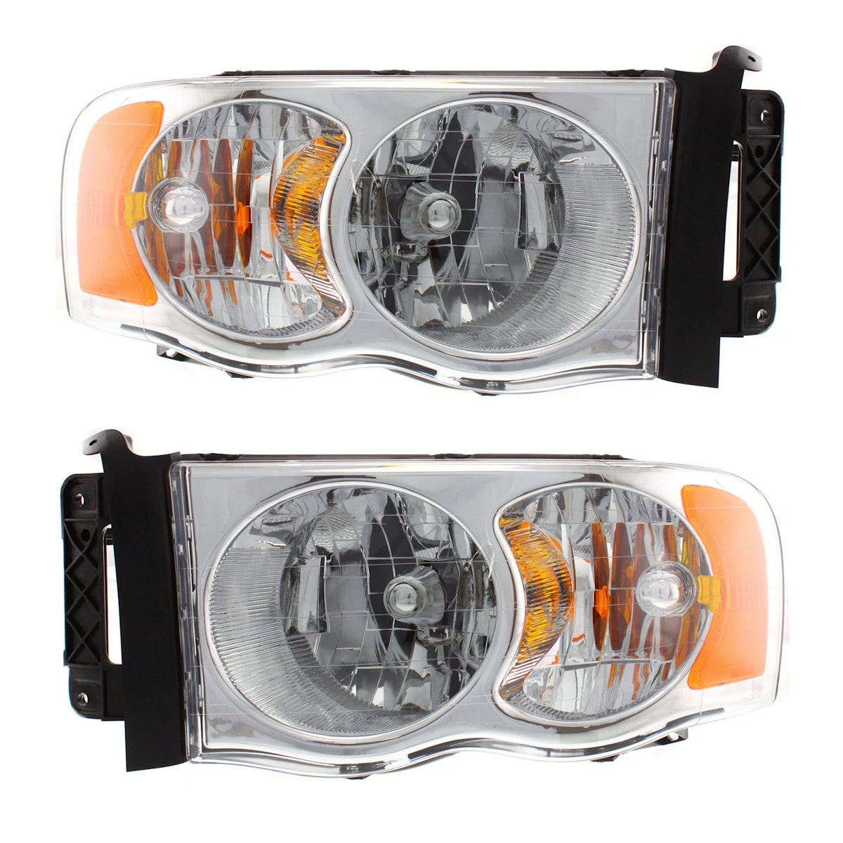 Headlight Assembly Set of 2 for Dodge Ram 1500 (2002–2005) with Bulb