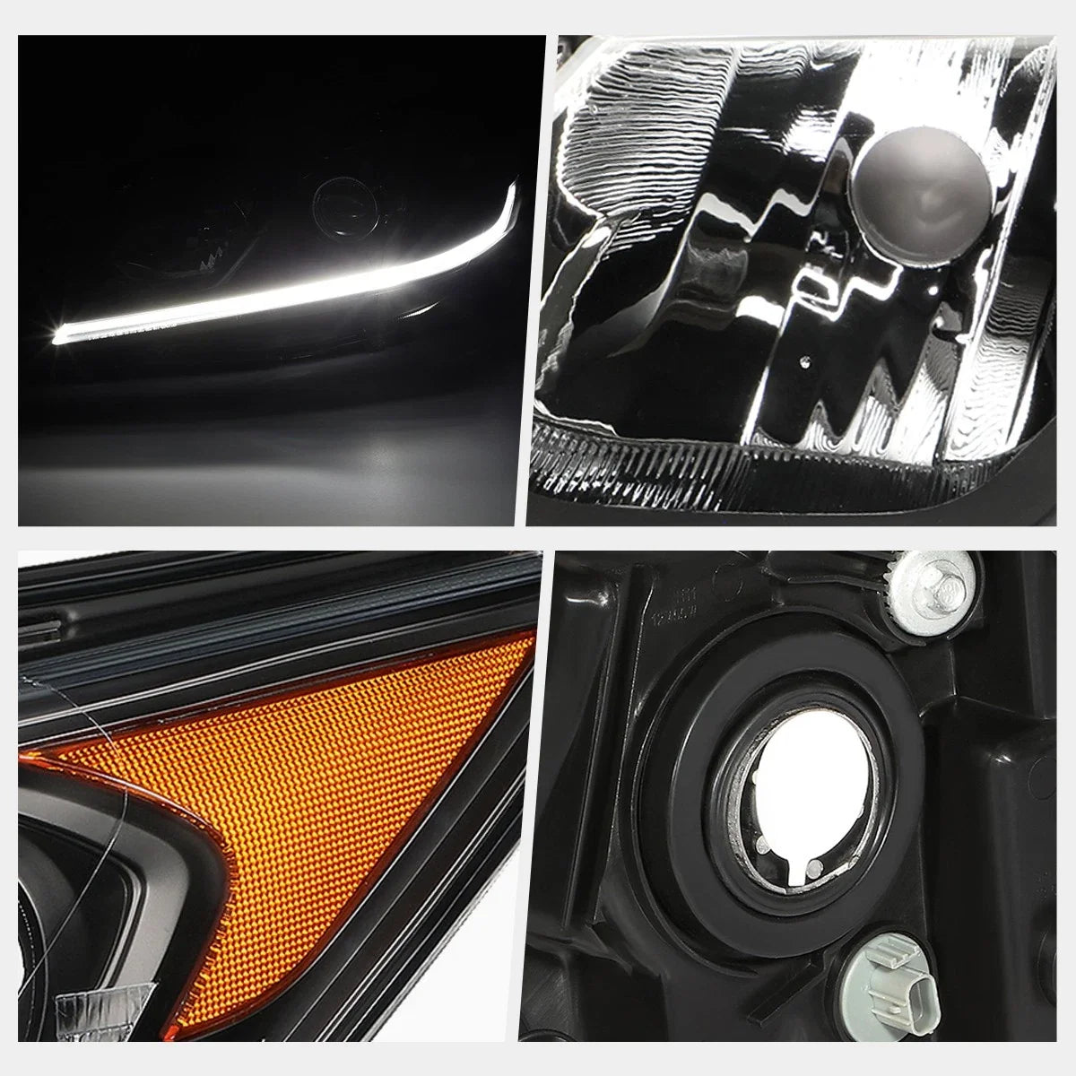 LED DRL Bar Projector Headlight for 2016-2017 Honda Accord Sedan