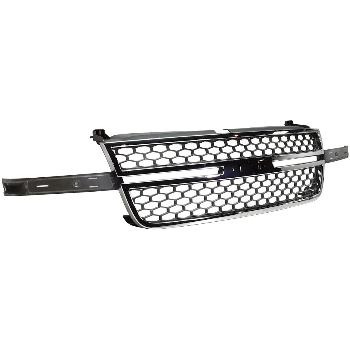 Grille Assembly for Chevrolet Silverado 2500 HD 3500 (2003–2006) Chrome Gray