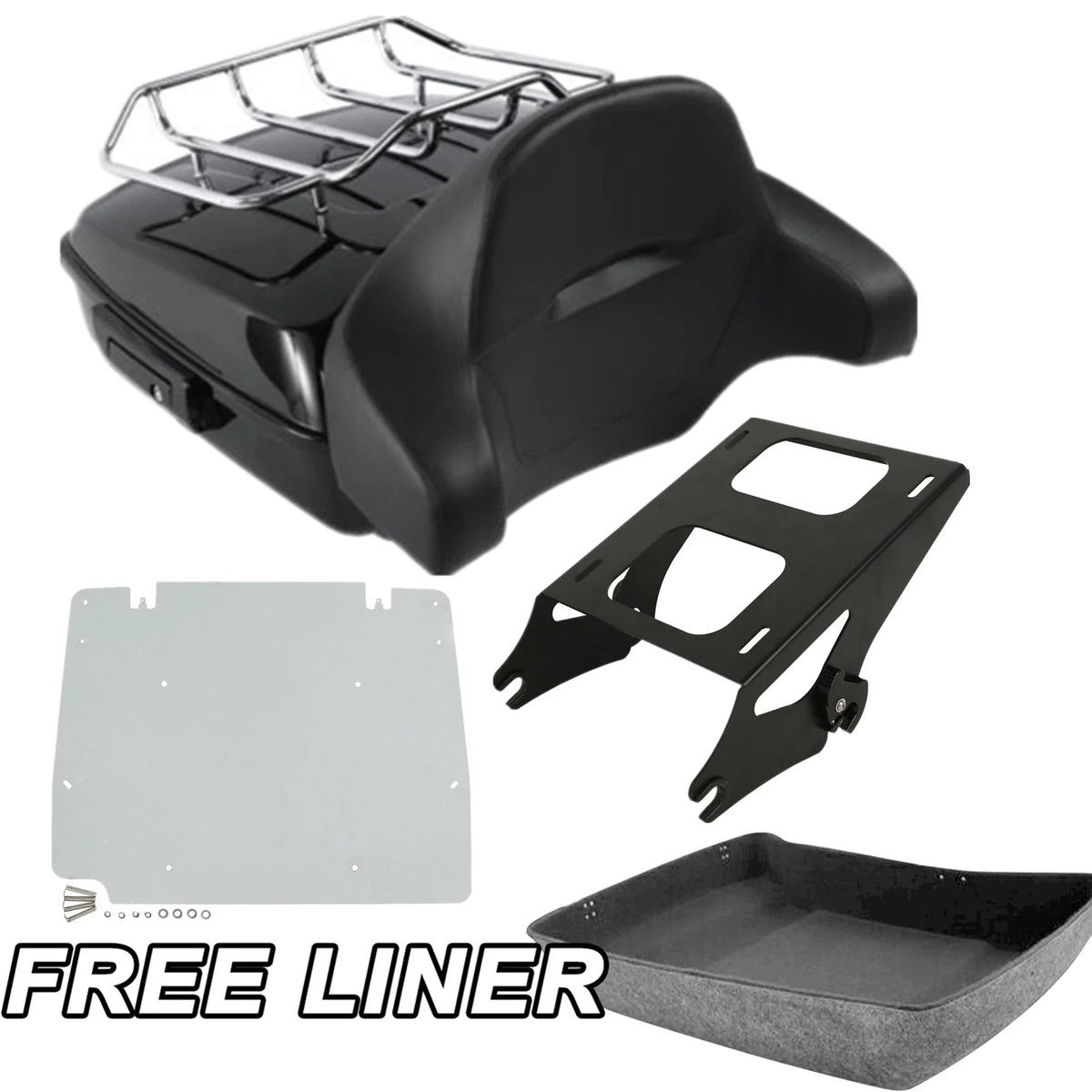 Mount Rack Plate for Trunk Pad - Harley Touring 2014-2025