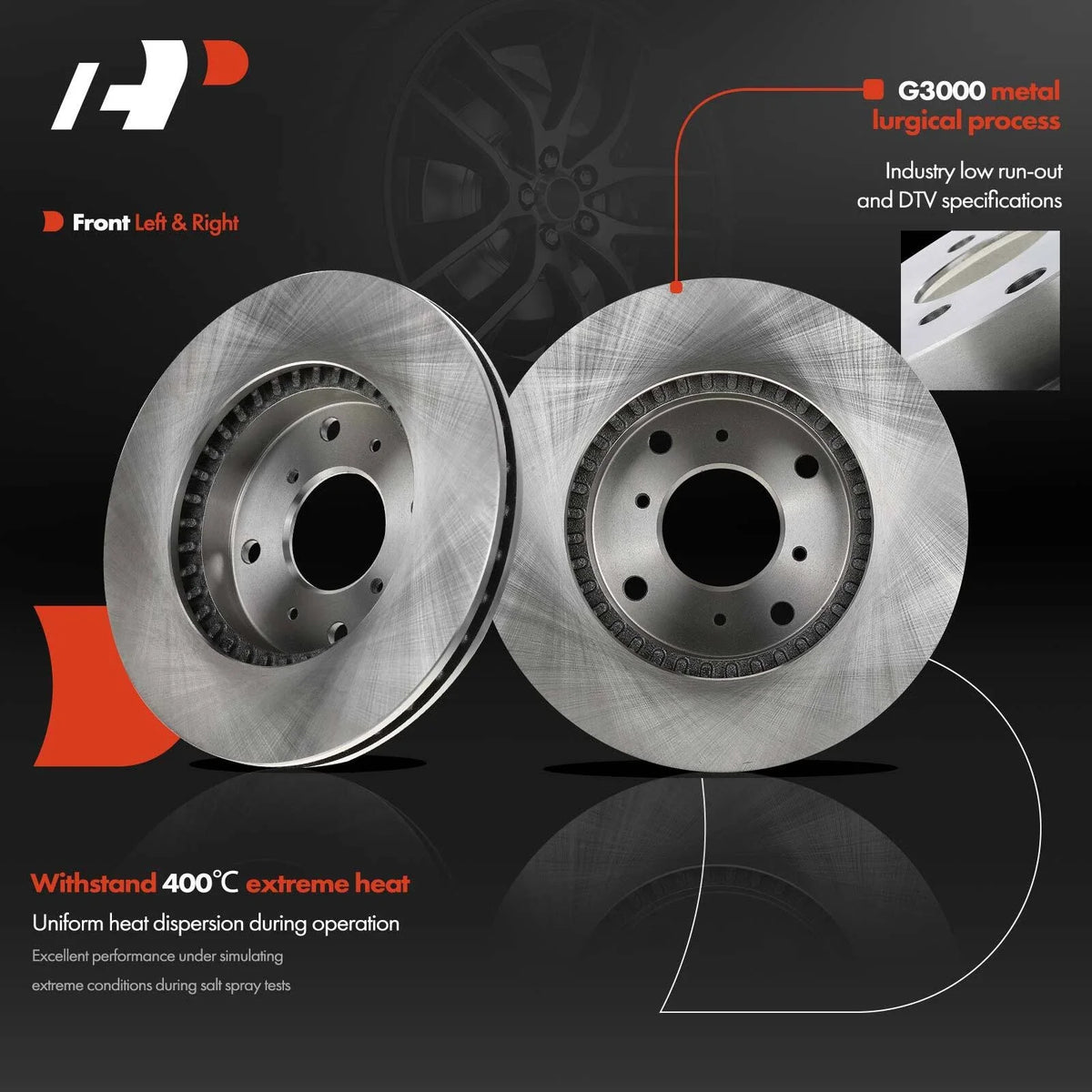 Disc Brake Rotors for Honda Accord 1998-2002 & Prelude 1992-1996