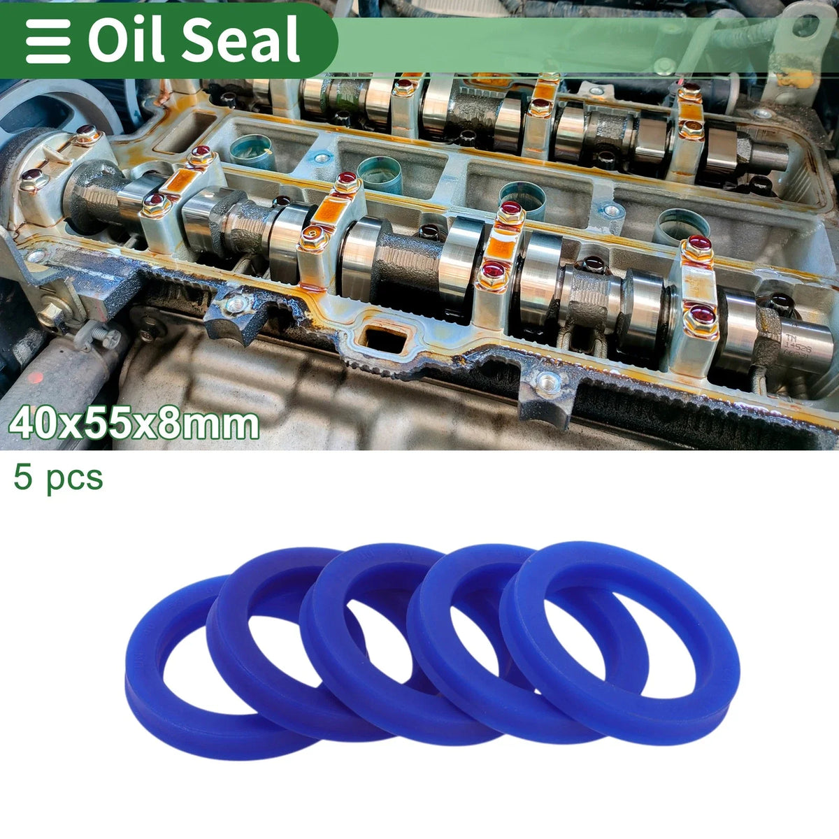 Set of 5 Oil Seal Rotary Shaft Seal 40x55x8mm for Various Models